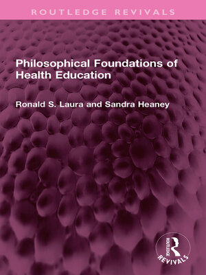 cover image of Philosophical Foundations of Health Education